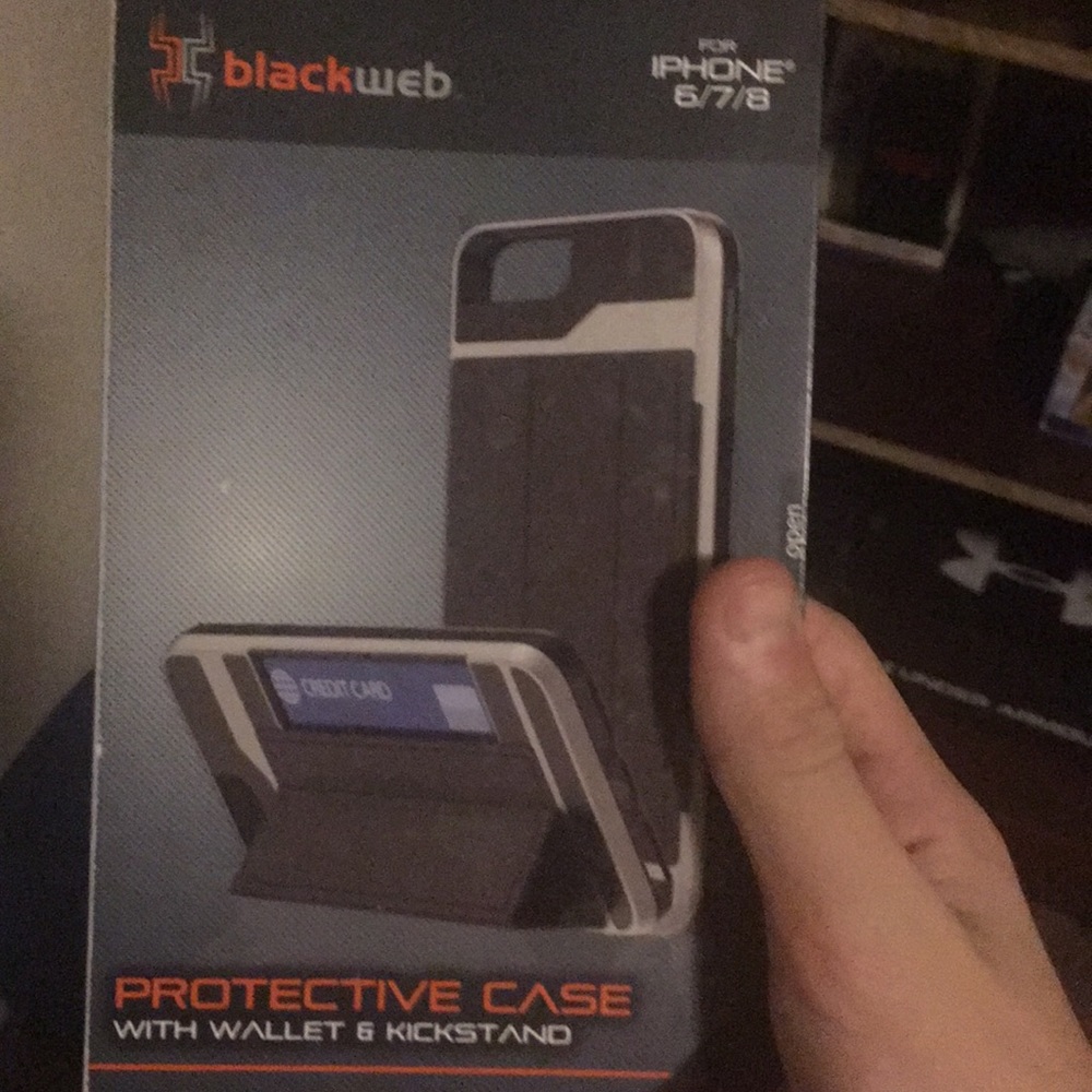 Black Web iPhone case/stand/wallet